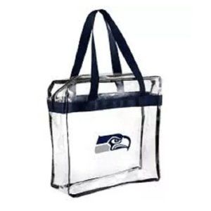 NFL Seattle Seahawks Clear Zipper Messenger Bag Stadium Approved